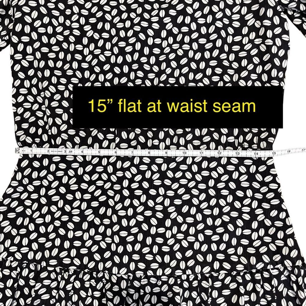 Current/Elliott Ruffle Dress Black White Print Cut Out Back Flirty Polka Dot - Picture 6 of 16